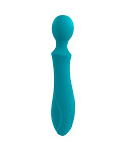 Evolved Wanderful Sucker Rechargeable Wand With Suction Silicone Teal