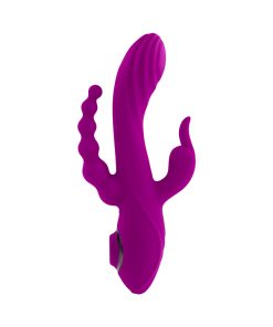 Evolved Fourgasm Rechargeable Triple Stim Vibe With Suction Silicone Purple