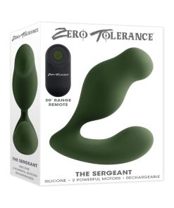 Zero Tolerance The Sergeant Rechargeable Vibrating Prostate Anal Vibe Silicone Green