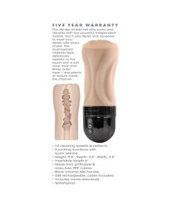 Zero Tolerance Tight Lipped Rechargeable Stroker With Suction Light