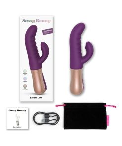 Sassy Bunny Thrusting Rabbit Vibrator – Dual Stimulator (Purple Rain)