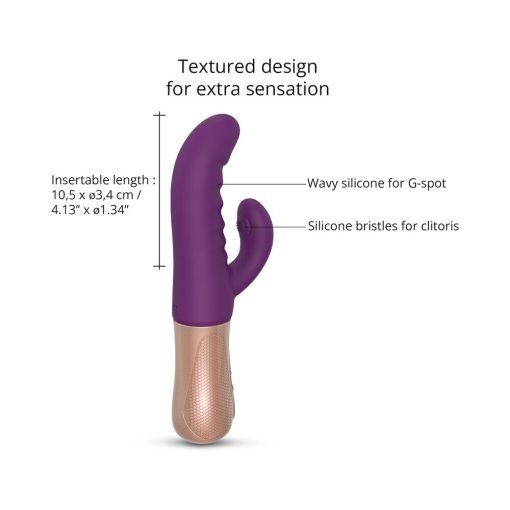 Sassy Bunny Thrusting Rabbit Vibrator – Dual Stimulator (Purple Rain) - Image 4