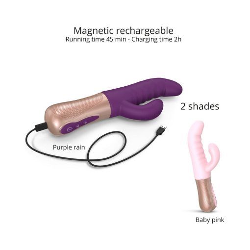 Sassy Bunny Thrusting Rabbit Vibrator – Dual Stimulator (Purple Rain) - Image 5