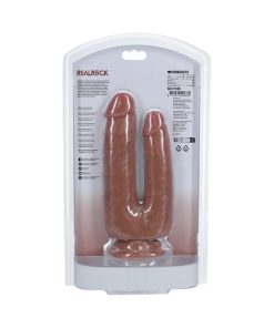 Realrock Double Trouble 5 In. / 6 In. Dildo Tan