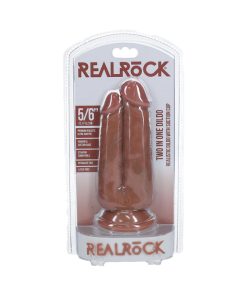 Realrock Two In One 5 In. / 6 In. Dildo Tan