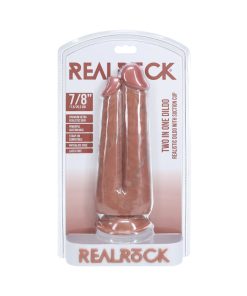 Realrock Two In One 7 In. / 8 In. Dildo Tan