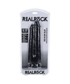 Realrock Two In One 9 In. / 10 In. Dildo Black
