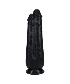 Realrock Two In One 9 In. / 10 In. Dildo Black