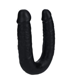 Realrock 7 In. U-Shaped Double Dildo Black
