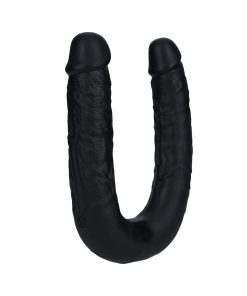Realrock 9 In. U-Shaped Double Dildo Black