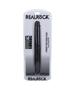 Realrock 14 In. Thick Double-Ended Dong Black