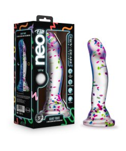 Neo Elite Hanky Panky 7.5 In. Glow-In-The-Dark Silicone Confetti Dildo
