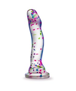 Neo Elite Hanky Panky 7.5 In. Glow-In-The-Dark Silicone Confetti Dildo