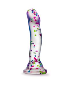 Neo Elite Hanky Panky 7.5 In. Glow-In-The-Dark Silicone Confetti Dildo