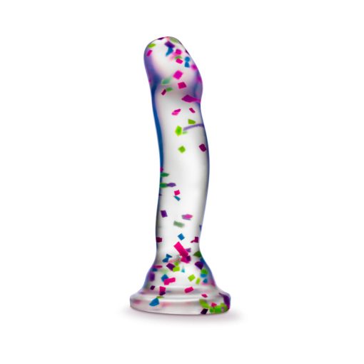 Neo Elite Hanky Panky 7.5 In. Glow-In-The-Dark Silicone Confetti Dildo - Image 4