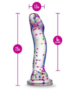 Neo Elite Hanky Panky 7.5 In. Glow-In-The-Dark Silicone Confetti Dildo