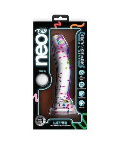 Neo Elite Hanky Panky 7.5 In. Glow-In-The-Dark Silicone Confetti Dildo