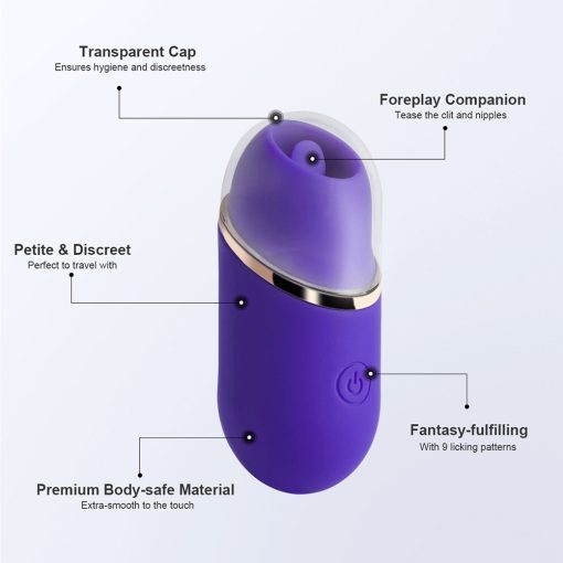 Honey Play Box Abby Mini Clit Tongue Licking Vibrator Purple - Image 6