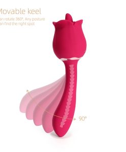 Honey Play Box Rhea The Rose Clit Tongue Licking Vibrator And G-Spot Massager Red