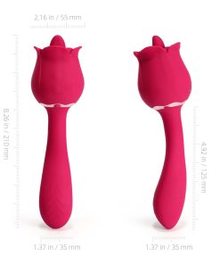 Honey Play Box Rhea The Rose Clit Tongue Licking Vibrator And G-Spot Massager Red