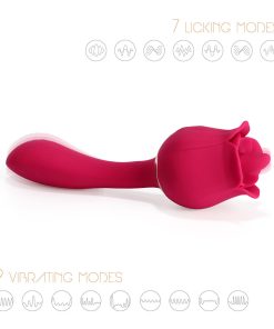 Honey Play Box Rhea The Rose Clit Tongue Licking Vibrator And G-Spot Massager Red