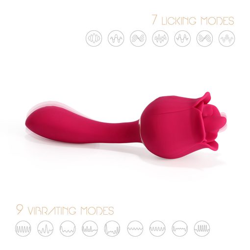 Honey Play Box Rhea The Rose Clit Tongue Licking Vibrator And G-Spot Massager Red - Image 5