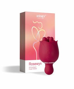 Honey Play Box Rosewyn Rotating Rose Vibrator And Pinpoint Stimulator Red