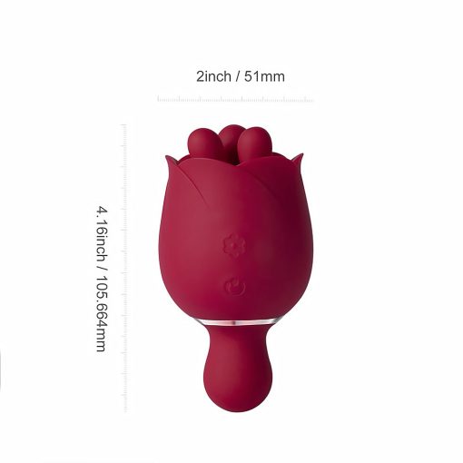Honey Play Box Rosewyn Rotating Rose Vibrator And Pinpoint Stimulator Red - Image 4