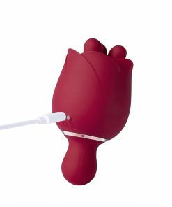 Honey Play Box Rosewyn Rotating Rose Vibrator And Pinpoint Stimulator Red
