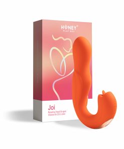 Honey Play Box Joi Rotating Head G-Spot Vibrator And Clit Licker Orange