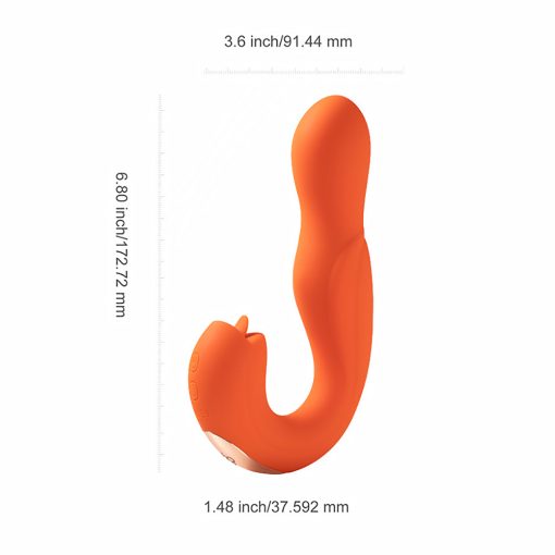 Honey Play Box Joi Rotating Head G-Spot Vibrator And Clit Licker Orange - Image 5
