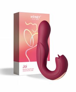 Honey Play Box Joi Pro Rotating Head G-Spot Vibrator And Clit Licker Remote Controlled Maroon