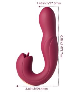 Honey Play Box Joi Pro Rotating Head G-Spot Vibrator And Clit Licker Remote Controlled Maroon