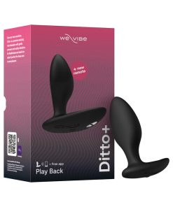 We-Vibe Ditto+ Rechargeable Remote-Controlled Silicone Vibrating Anal Plug Satin Black