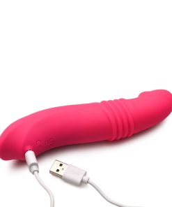 Gossip Blasters 7X Thrusting Silicone Vibrator Magenta