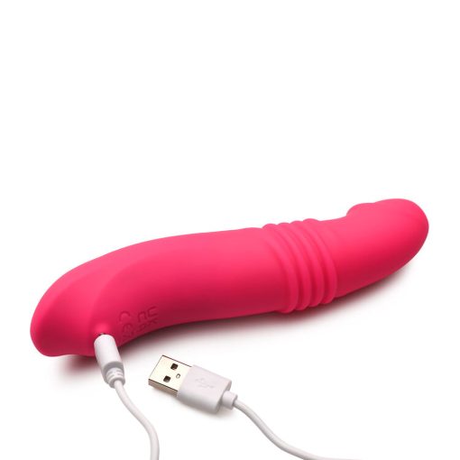 Gossip Blasters 7X Thrusting Silicone Vibrator Magenta - Image 7