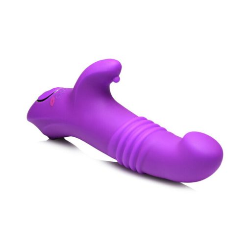 Gossip Blaster 7X Thrusting Silicone Rabbit Vibrator Violet - Image 2