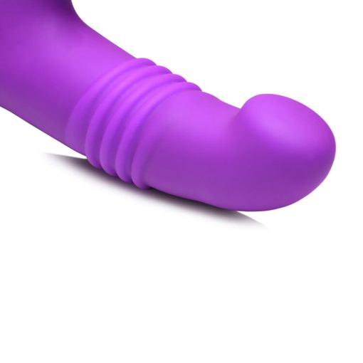 Gossip Blaster 7X Thrusting Silicone Rabbit Vibrator Violet - Image 4