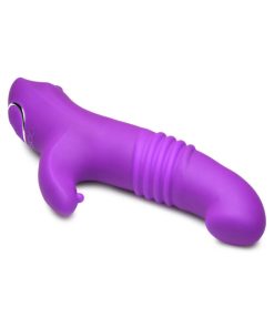 Gossip Blaster 7X Thrusting Silicone Rabbit Vibrator Violet