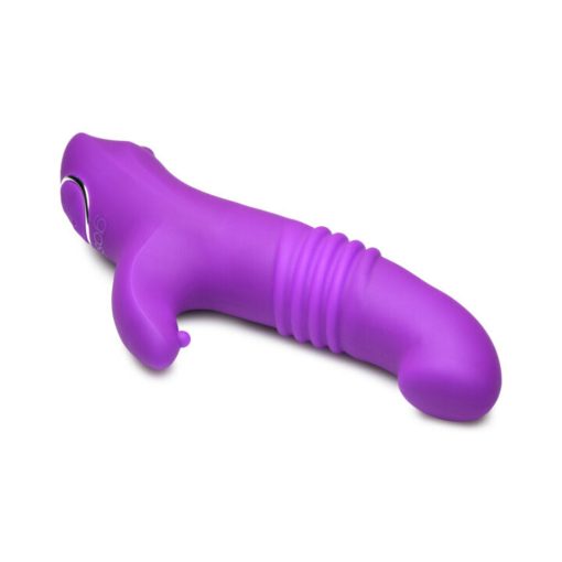 Gossip Blaster 7X Thrusting Silicone Rabbit Vibrator Violet - Image 5