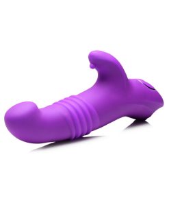 Gossip Blaster 7X Thrusting Silicone Rabbit Vibrator Violet