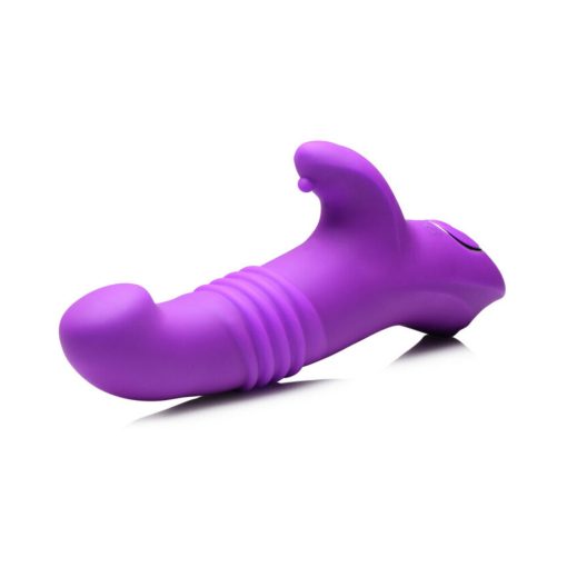 Gossip Blaster 7X Thrusting Silicone Rabbit Vibrator Violet - Image 6