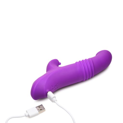 Gossip Blaster 7X Thrusting Silicone Rabbit Vibrator Violet - Image 8