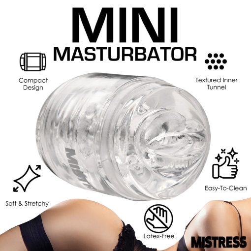 Mistress Double Shot Ass And Mouth Mini Masturbator Clear - Image 9