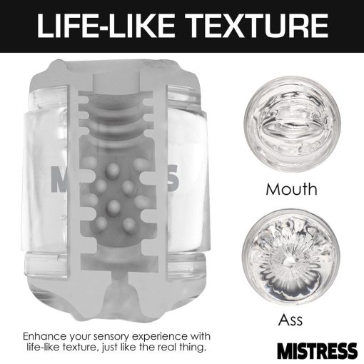 Mistress Double Shot Ass And Mouth Mini Masturbator Clear - Image 10