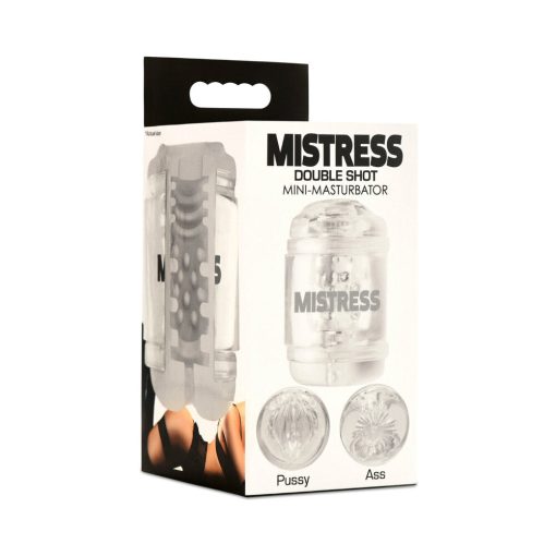 Mistress Double Shot Pussy And Ass Mini Masturbator Clear