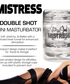 Mistress Double Shot Pussy And Ass Mini Masturbator Clear