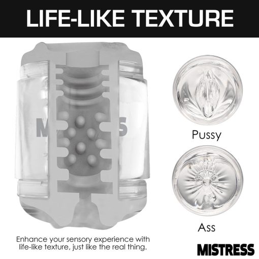 Mistress Double Shot Pussy And Ass Mini Masturbator Clear - Image 10