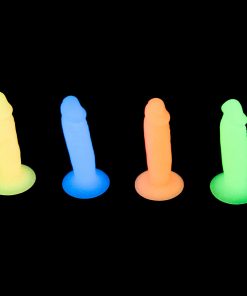 Addiction Silly Willy Glow-In-The-Dark 3.3 In. Silicone Dildo 12-Piece Fishbowl Display