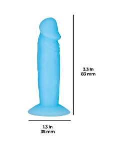 Addiction Silly Willy Glow-In-The-Dark 3.3 In. Silicone Dildo 12-Piece Fishbowl Display